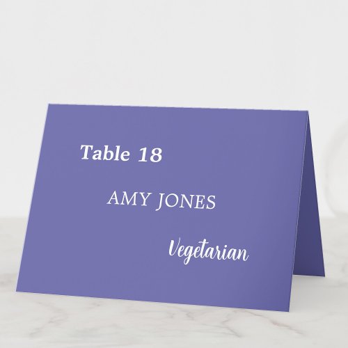 Guest Name Meal Choice Lavender Place Card