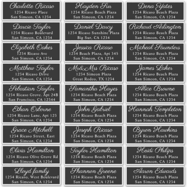 Guest Names Address 27 Personalized Shipping Label (Front)