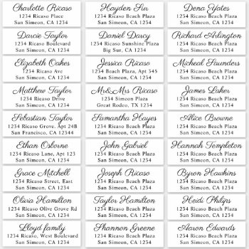 Guest Names Address 27 Personalized Shipping Label by Ricaso_Wedding at Zazzle