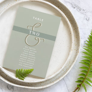 Guest Names Green Wedding Seating Chart