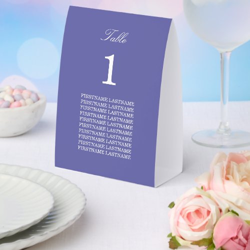 Guest Names Lavender Paper Table Tent