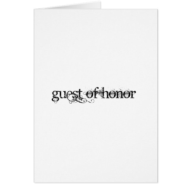 Guest of Honor Cards (Front)