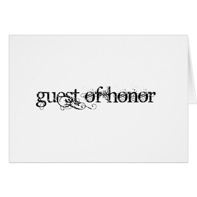 Guest of Honor Cards (Front Horizontal)