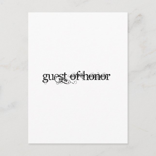 Guest of Honor Postcard (Front)