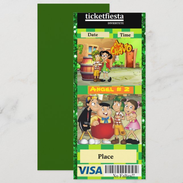 guest on El chavo del ocho Invitation (Front/Back)
