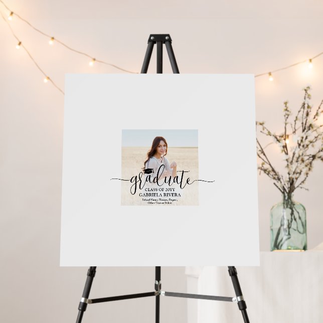 Guest Signatures Graduation Party Photo Autograph Foam Board (In Situ (Stand))