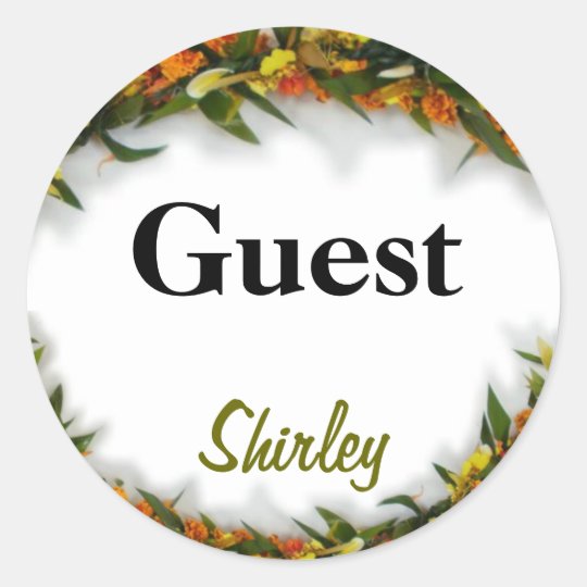 Guest speaker Name tag sticker template Zazzle