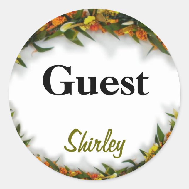 Guest speaker  Name tag sticker template (Front)