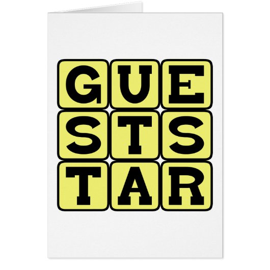 Guest Star, Featured Actor Cards (Front)