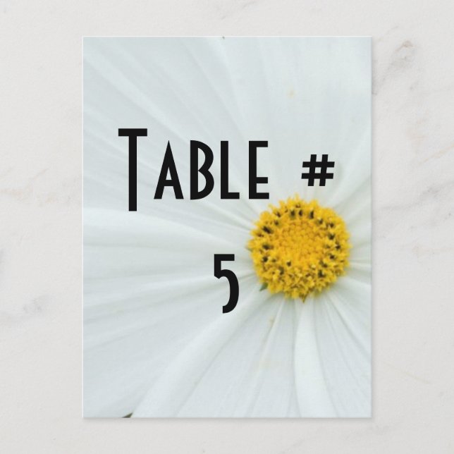 Guest Table Number (Front)