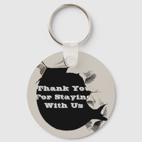 Guest Thank You Rental Home Torn Paper Promotional Keychain