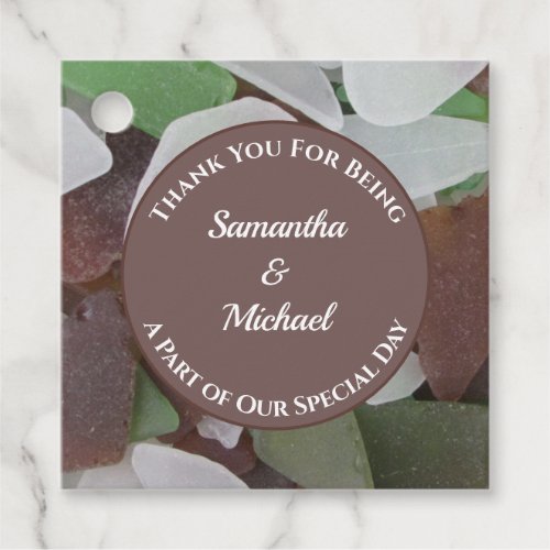 Guest Thank You Sea Glass Beach Wedding  Favor Tags