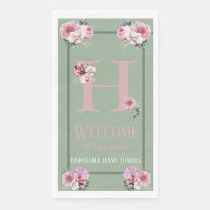Guest Towel Disposable Spring is Here Personalized