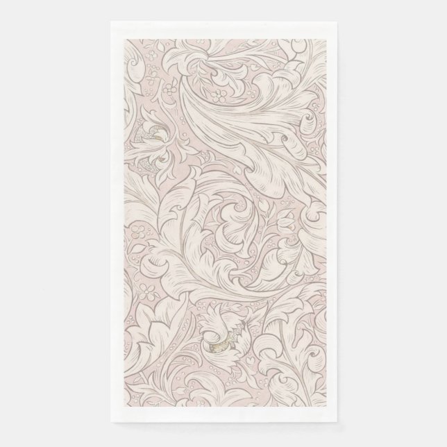GUEST TOWEL : WILLIAM MORRIS : FLORAL DESIGN  (Front)