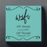Guest Visitor WIFI information Password Plaque<br><div class="desc">This design was created though digital art. It may be personalized in the area provided by changing the photo and/or text. Or it can be customized by choosing the click to customize further option and delete or change the color the background, add text, change the text color or style, or...</div>