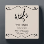 Guest Visitor WIFI information Password Plaque<br><div class="desc">This design was created though digital art. It may be personalized in the area provided by changing the photo and/or text. Or it can be customized by choosing the click to customize further option and delete or change the color the background, add text, change the text color or style, or...</div>