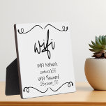 Guest Visitor WIFI information Password Plaque<br><div class="desc">This design was created though digital art. It may be personalized in the area provided by changing the photo and/or text. Or it can be customized by choosing the click to customize further option and delete or change the color the background, add text, change the text color or style, or...</div>