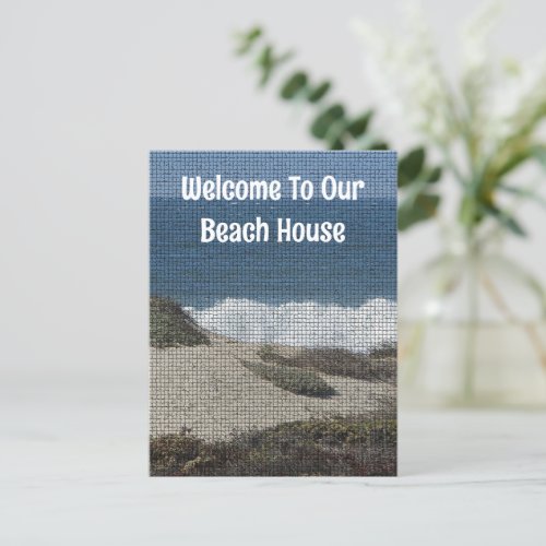 Guest Welcome Coastal Landscape Photo Beach House Postcard