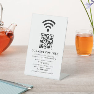 Guest Wi‑Fi QR Code Sign Wi‑Fi Wedding