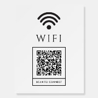 Guest WiFi Foam Board Sign Scan QR for Fast Access