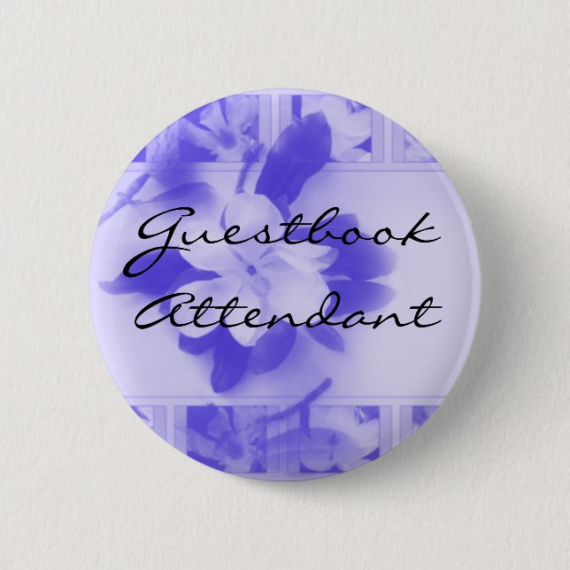Guestbook Attendant Pinback Button (Front)
