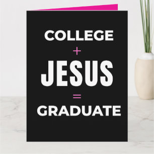 Guestbook College + Jesus = Graduate Thank You Card