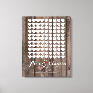 guestbook heart signing wedding guestbook