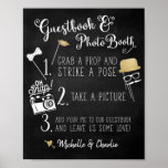Guestbook Photo Booth Chalkboard Sign at Zazzle