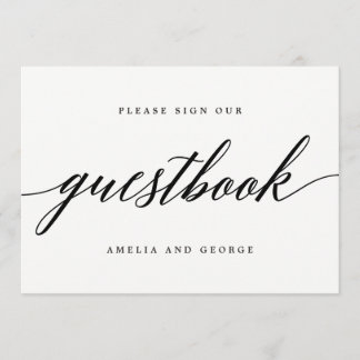 Guestbook Sign - Modern Script Invitation