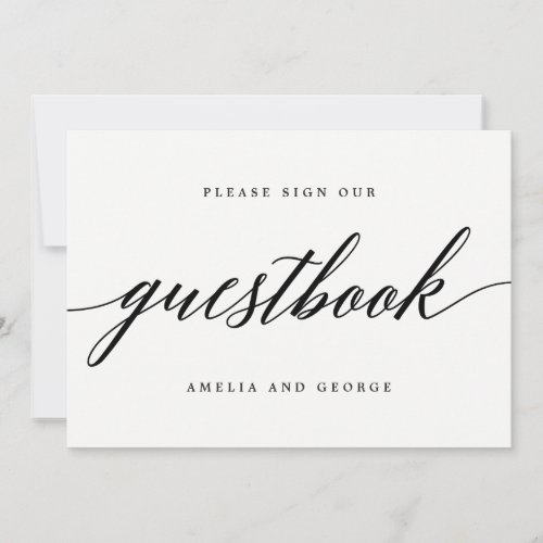 Guestbook Sign _ Modern Script Invitation