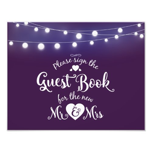 Guestbook  sign with changeable background colour
