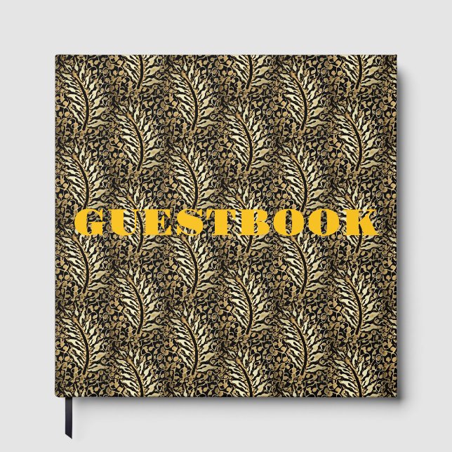 Guestbook with Gold Leaf Design  (Front)