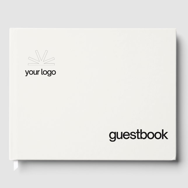 Guestbook with logo hostel bed & breakfast info (Front)