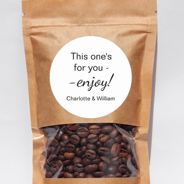 Guests favors black white wedding classic round sticker (Creator Uploaded)