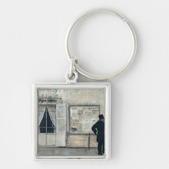 Guests Waiting for the Wedding Ceremony Keychain (Front)