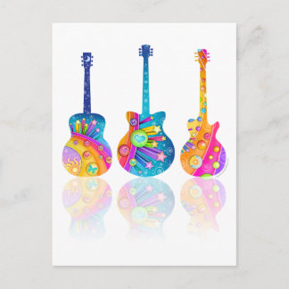 Gui tar Reflections Postcard