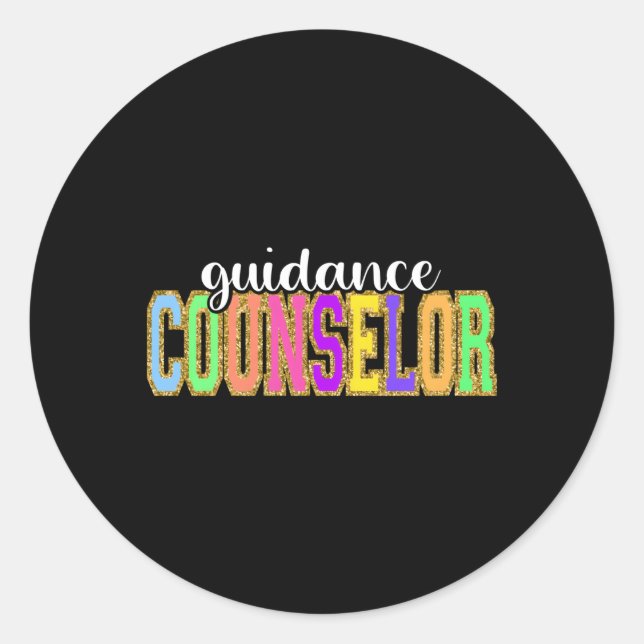 Guidance Counselor Back To School Worker Appreciat Classic Round Sticker (Front)
