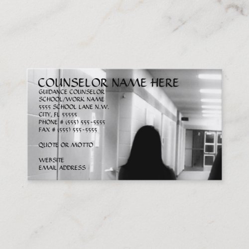 Guidance Counselor Business Card