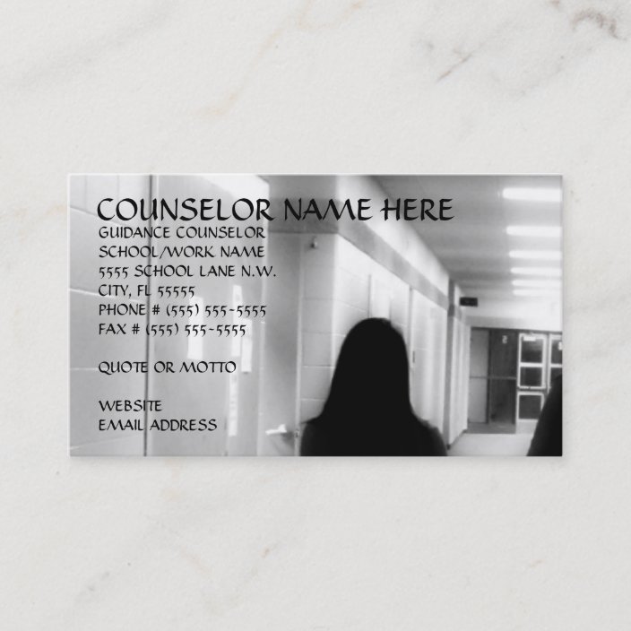 Guidance Counselor Business Card
