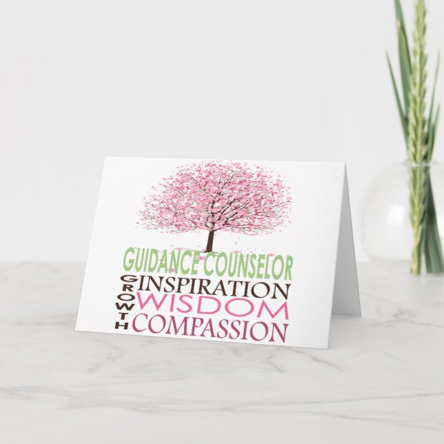Guidance Counselor Card Cherry Blossoms (Front)
