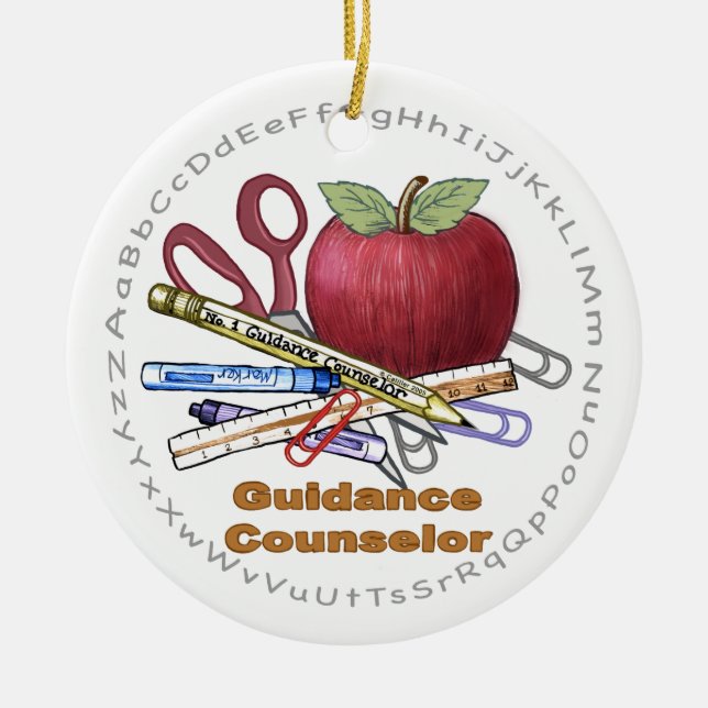 Guidance Counselor Ceramic Ornament (Front)