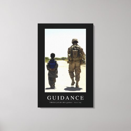 Guidance Inspirational Quote Canvas Print