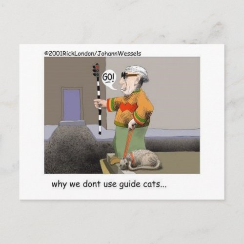 Guide Cats Funny Cat Gifts  Collectibles Postcard