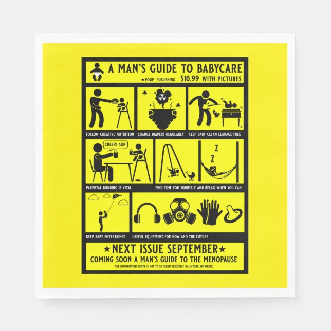 Guide Gifts For New Dads Napkins (Front)