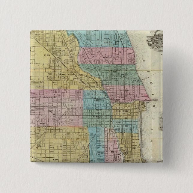 Guide Map of Chicago Button (Front)