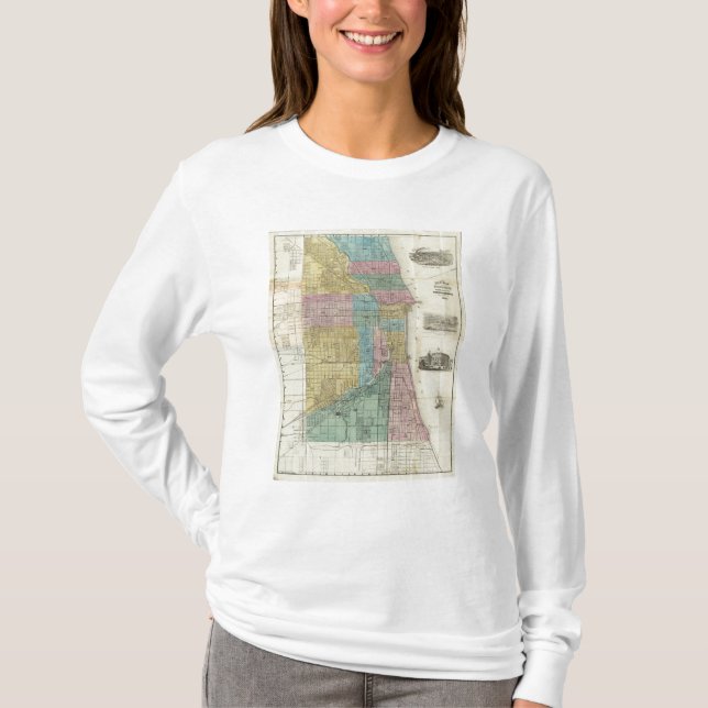 Guide Map of Chicago T-Shirt (Front)