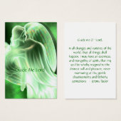 Guide Me Lord - Green Angel Prayer Card (Front & Back)
