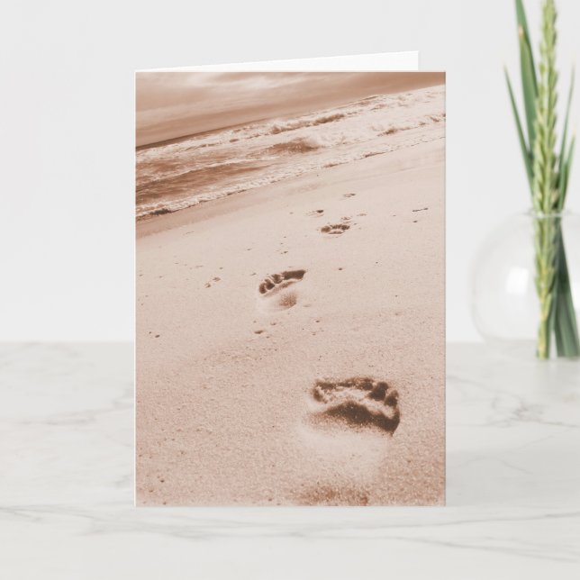Guide My Footsteps - Scripture Greeting Card (Front)