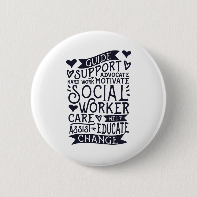 Guide Support Change, Social Worker Button (Front)