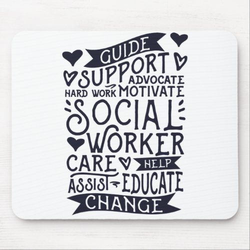 Guide Support Change Social Worker Mouse Pad